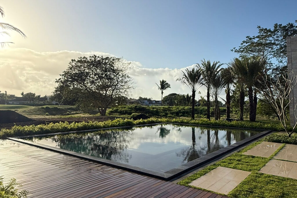 Detalles de areas exteriores con vistas al paisaje