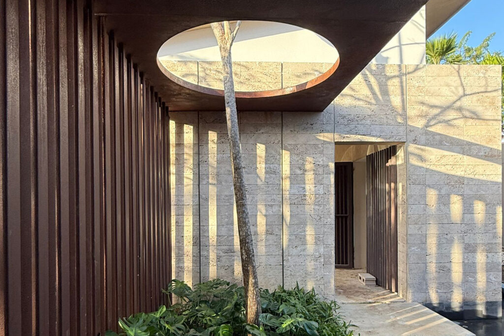 Metal oxidado en la arquitectura