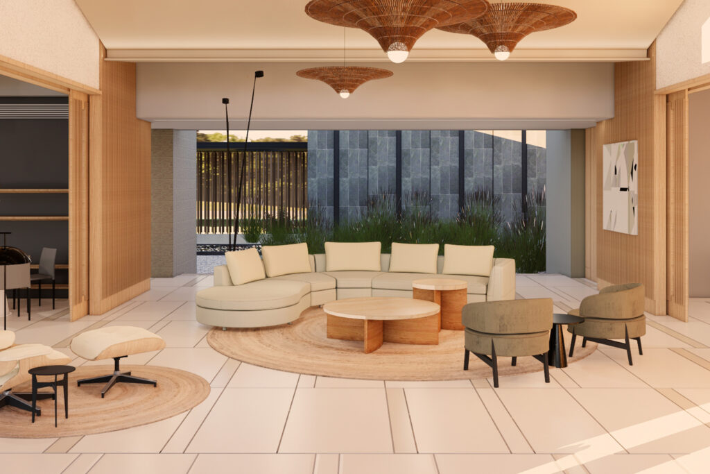 Madera, caliza, mobiliario